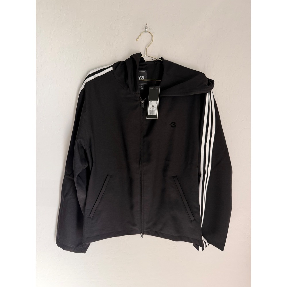 ADIDAS Y3 YOHJI YAMAMOTO Hooded Track 3 Stripes Jacket Size Large NWT